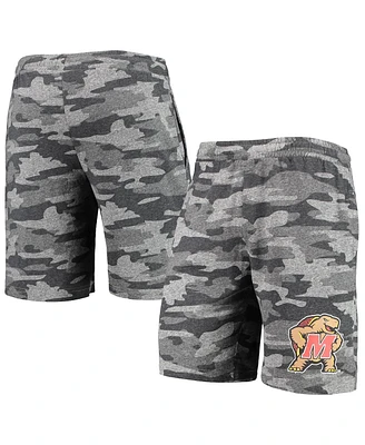 Men's Concepts Sport Charcoal, Gray Maryland Terrapins Camo Backup Terry Jam Lounge Shorts