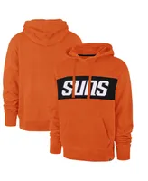 Men's '47 Orange Phoenix Suns 2021/22 City Edition Wordmark Chest Pass Pullover Hoodie