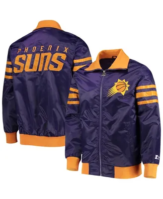 Men's Starter Purple Phoenix Suns The Captain Ii Full-Zip Varsity Jacket
