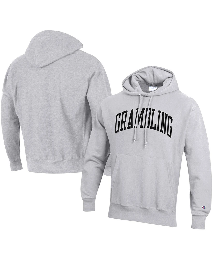 Men's Champion Gray Grambling Tigers Tall Arch Pullover Hoodie