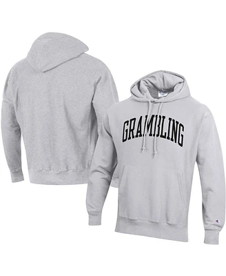 Men's Champion Gray Grambling Tigers Tall Arch Pullover Hoodie