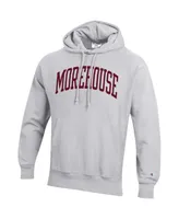 Men's Champion Gray Morehouse Maroon Tigers Tall Arch Pullover Hoodie