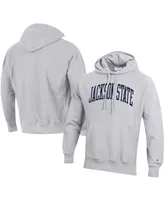 Men's Champion Gray Jackson State Tigers Tall Arch Pullover Hoodie