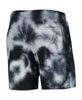 Men's New Era Black Los Angeles Lakers Fleece Tie-Dye Shorts