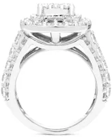 Diamond Twist Cluster Engagement Ring (3 ct. t.w.) in 14k White Gold