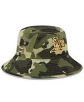 Men's New Era Camo Oakland Athletics 2022 Armed Forces Day Bucket Hat