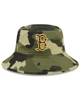 Men's New Era Camo Boston Red Sox 2022 Armed Forces Day Bucket Hat