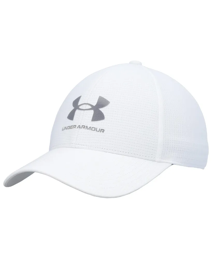 Men's Under Armour White Logo Performance Flex Hat