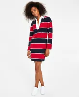 Tommy Hilfiger Women's Rugby Collared Dress - Preppy Stripes