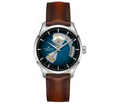 Hamilton Men's Automatic Jazzmaster Open Heart Smoked Stainless Steel Strap Watch 40mm