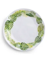 Q Squared Melamine Palm 10.5" Dinner Plates, Set of 4