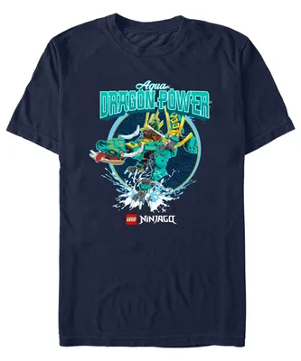 Men's Lego Ninjago Aqua Dragon Power Short Sleeve T-shirt