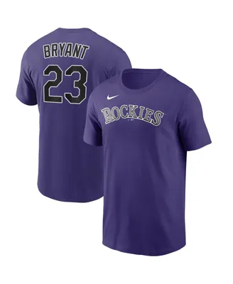 Men's Nike Kris Bryant Purple Colorado Rockies Player Name & Number T-shirt