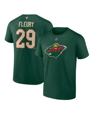 Men's Fanatics Marc-Andre Fleury Green Minnesota Wild Authentic Stack Name and Number T-shirt