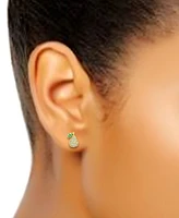 Giani Bernini Cubic Zirconia & Green Quartz Pear Stud Earrings, Created for Macy's