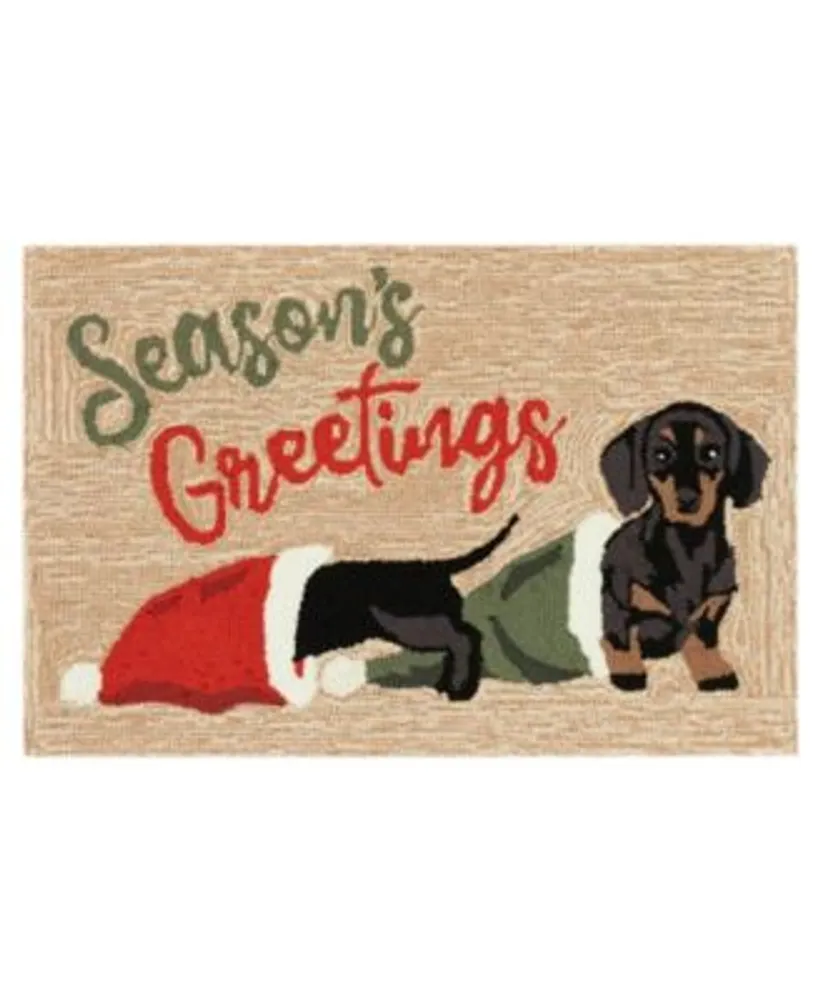 Liora Manne Frontporch Dachsund Greetings Area Rug