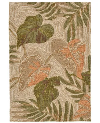 Liora Manne' Ravella Tropical Leaf 2' x 3' Outdoor Area Rug