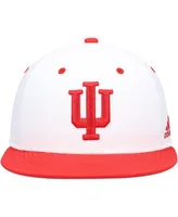 Men's adidas White Indiana Hoosiers On-Field Baseball Fitted Hat