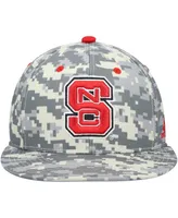 Men's adidas Camo Nc State Wolfpack Gray Undervisor On-Field Baseball Fitted Hat