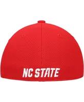 Men's adidas White and Red Nc State Wolfpack On-Field Baseball Fitted Hat