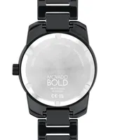 Movado Men's Swiss Bold Verso Black Ceramic Bracelet Watch 42mm