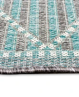 Liora Manne' Malibu Checker Diamond 3'3" x 4'11" Outdoor Area Rug