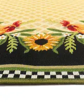 Liora Manne' Marina Country Rooster 4'10" x 7'6" Outdoor Area Rug