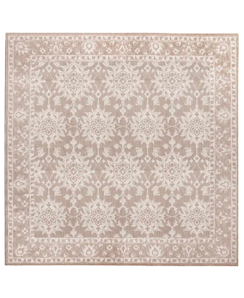 Liora Manne' Malibu Kashan 7'10" x Square Outdoor Area Rug