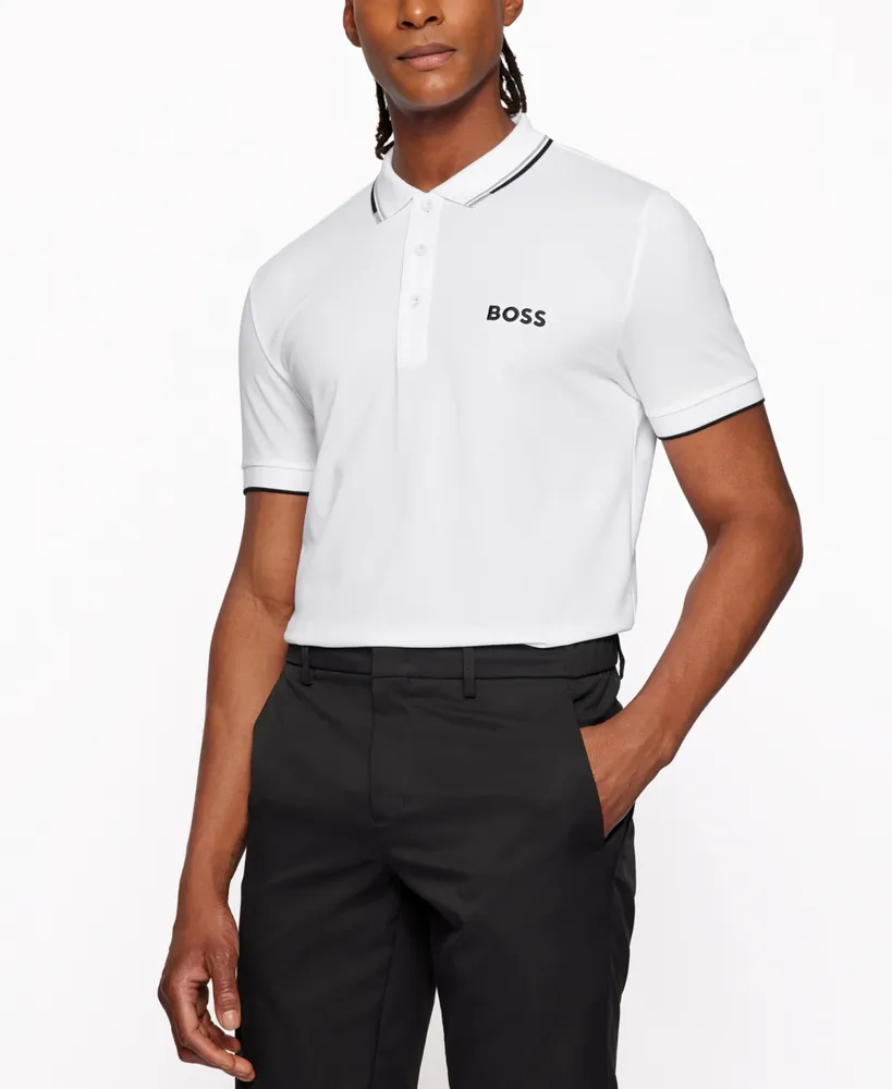 Boss Men's Cotton-Blend Polo Shirt