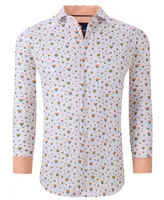 Men's Slim Fit Pride Performance Novelty Button Down Dress Shirt