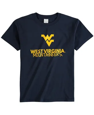 Big Boys Navy West Virginia Mountaineers Crew Neck T-shirt