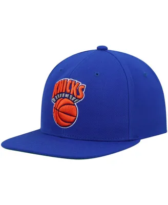 Men's Mitchell & Ness Blue New York Knicks Hardwood Classics Team Ground 2.0 Snapback Hat