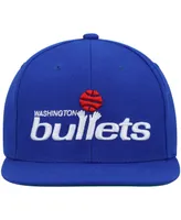 Men's Mitchell & Ness Blue Washington Bullets Hardwood Classics Team Ground 2.0 Snapback Hat