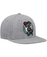 Men's Mitchell & Ness Heathered Gray Boston Celtics 2.0 Snapback Hat