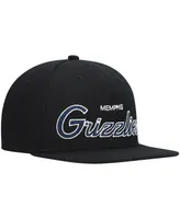 Men's Mitchell & Ness Black Memphis Grizzlies Hardwood Classics Script 2.0 Snapback Hat