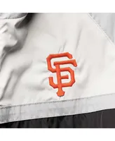 Women's The Wild Collective Black San Francisco Giants Colorblock Track Raglan Full-Zip Jacket