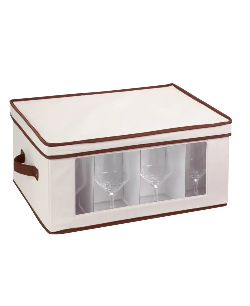 Canvas Window Storage Box with Lid
