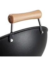 Joyce Chen Professional Series Cast Iron Wok with Maple Handle, 14"