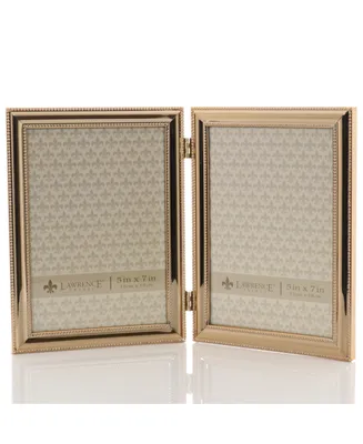 Classic Double Beaded Picture Frame, 5" x 7" - Gold