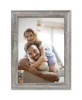 Classic Bead Border Burnished Picture Frame, 5" x 7" - Silver