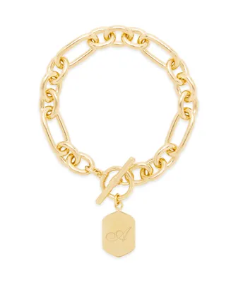 brook & york Hadley Initial Toggle Bracelet - Gold-Plated