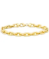 Men's Rolo Link Chain Bracelet in 14k Gold-Plated Sterling Silver