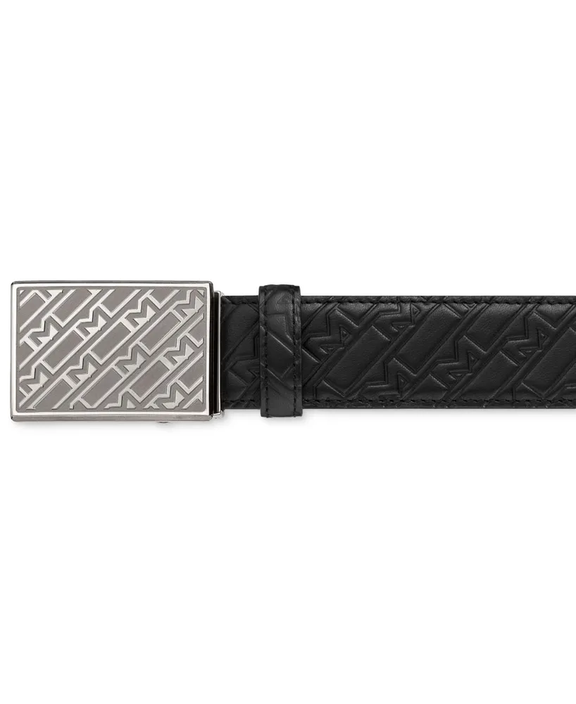 Montblanc Logo Embossed Leather Belt
