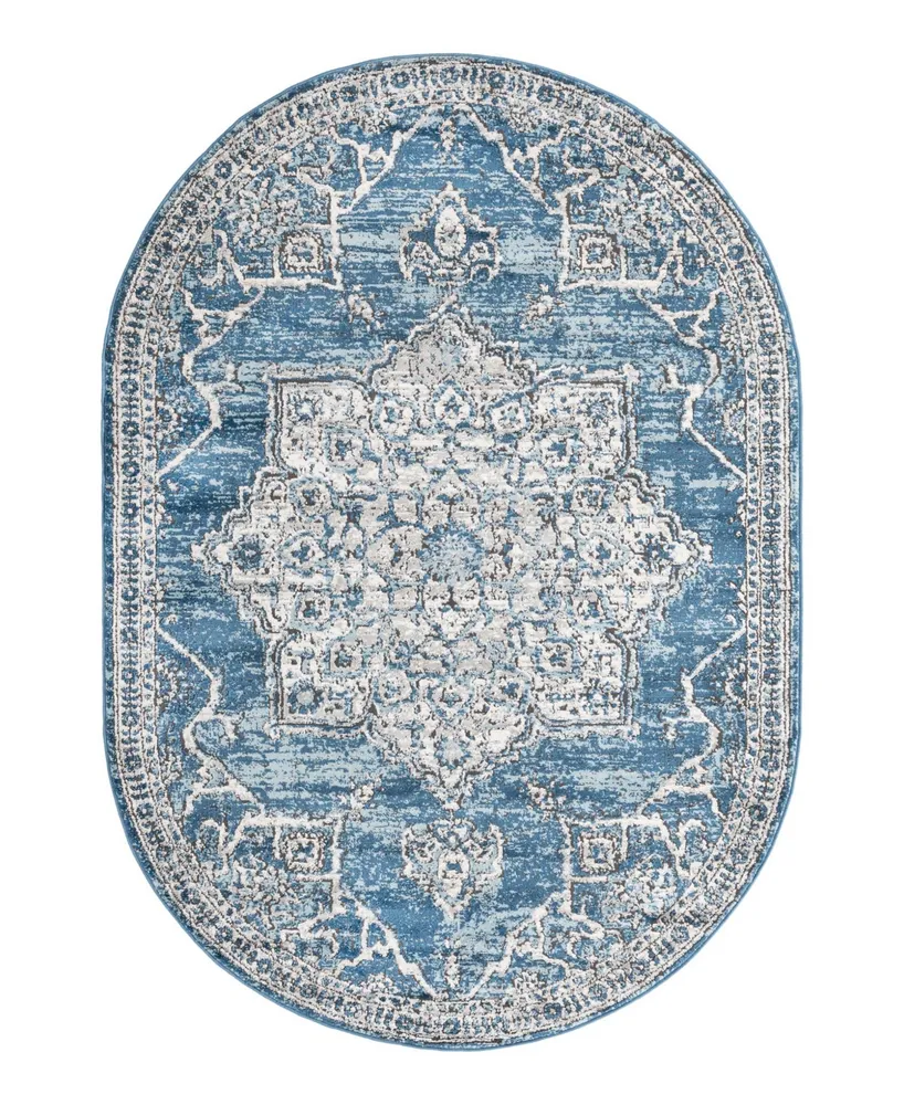 Bayshore Home Melvil MEL03 5'3" x 8' Oval Area Rug