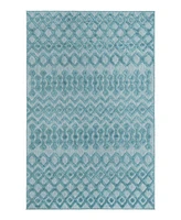 Bayshore Home High-Low Pile Latisse Textured Outdoor LTO02 5'3" x 8' Area Rug