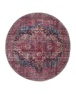 Bayshore Home Washable Reflections REF10 3'11" x 3'11" Round Area Rug