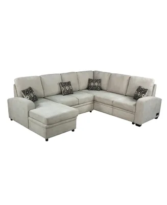 Serta Mae Sectional Sofa with Power and Usb Ports