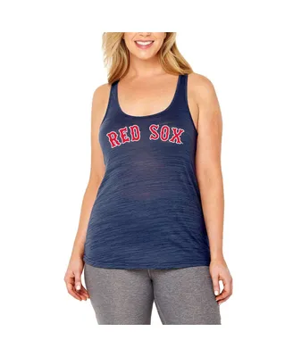 Women's Soft As A Grape Navy Boston Red Sox Plus Swing for the Fences Racerback Tank Top