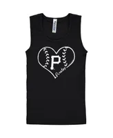 Big Girls Soft as a Grape Black Pittsburgh Pirates Cotton Tank Top