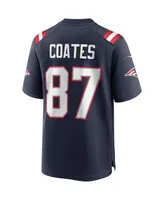 Men's Nike Ben Coates Navy New England Patriots Game Retired Player Jersey